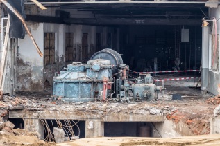 Abriss Flusskraftwerk Werder