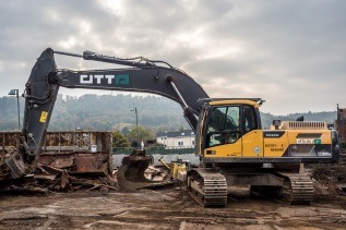 Abriss Flusskraftwerk Werder