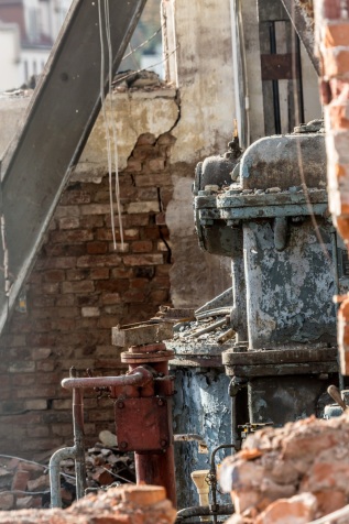 Abriss Flusskraftwerk Werder