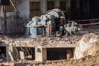 Abriss Flusskraftwerk Werder