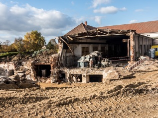 Abriss Flusskraftwerk Werder