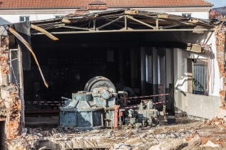 Abriss Flusskraftwerk Werder