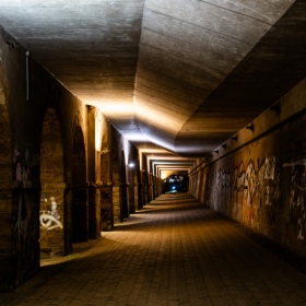 Weserarkaden bei Nacht