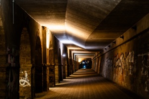 Weserarkaden bei Nacht