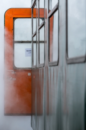 Offene Tür an einem D-Zug Waggon
