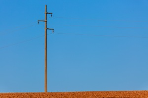 Betonmast Mittelspannungsleitung