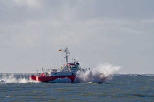 Lotsenschiff Dunen in der Deutschen Bucht