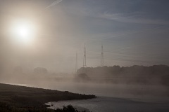 Nebel über der Weser