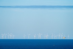 Offshore Windkraftanlagen vor Helgoland