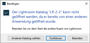 Adobe Lightroom Classic (LrC) – Katalog lässt sich nicht öffnen